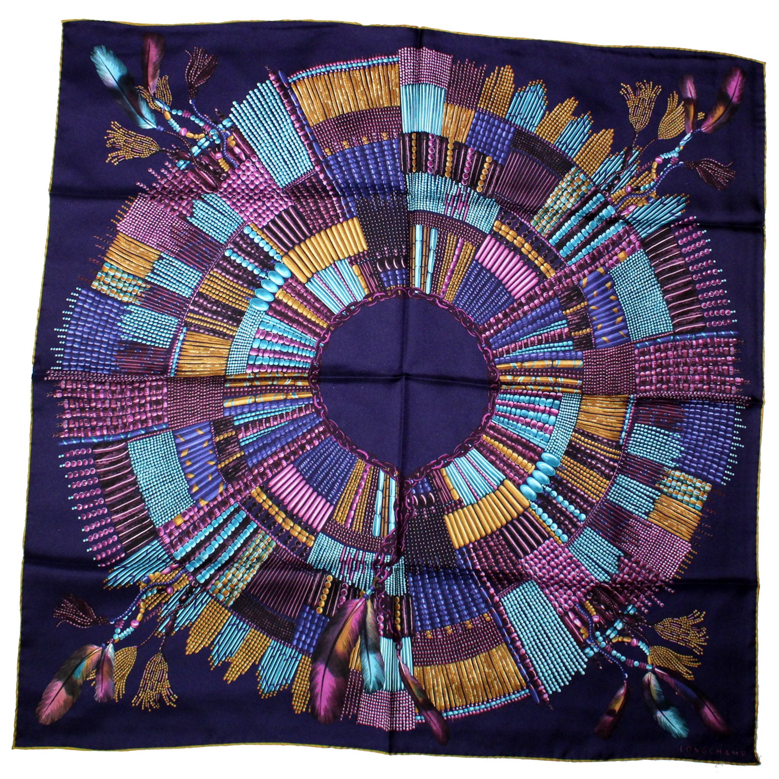 Longchamp Scarf Purple COLLIER MASSAÏ New