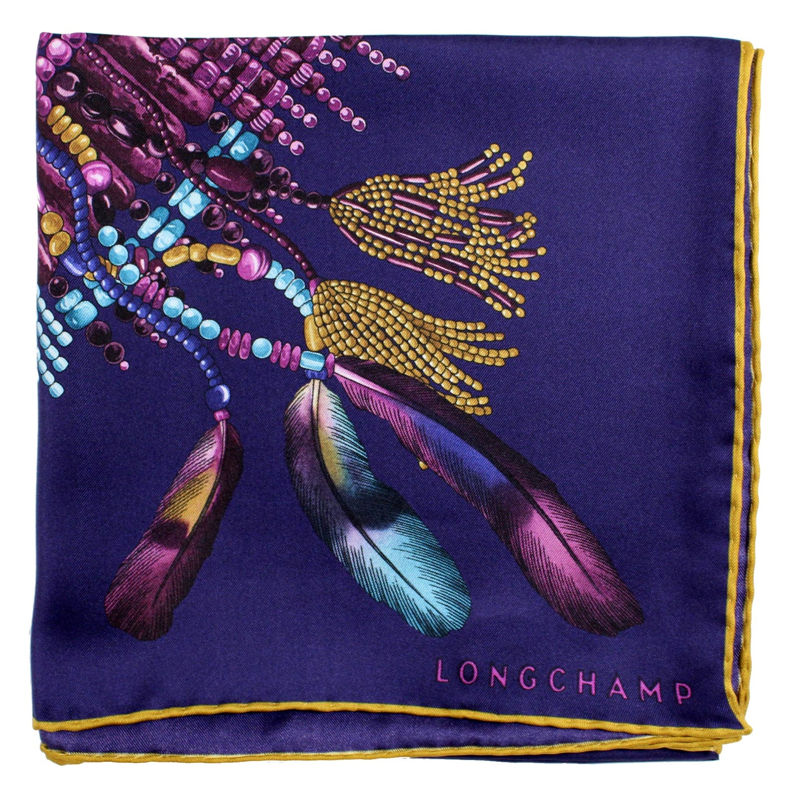 Longchamp Scarf Purple COLLIER MASSAÏ New