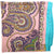 Mantero Scarf Pink Brown Aqua Ornamental - 36 Inch Twill Silk Foulard