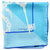 E. Marinella Scarf Blue White Key Design - Large Twill Silk Square Foulard