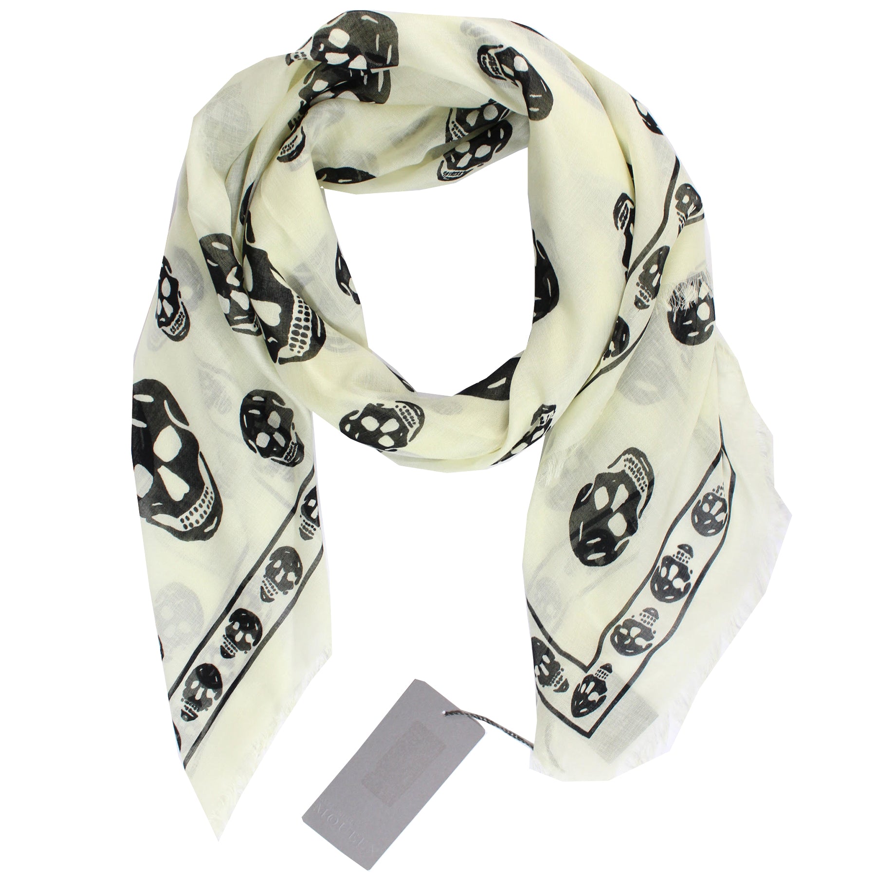 Alexander McQueen Skull Printed Silk Scarf