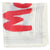 Alexander McQueen Scarf White Red Blue Logo Print - Twill Silk Square Foulard
