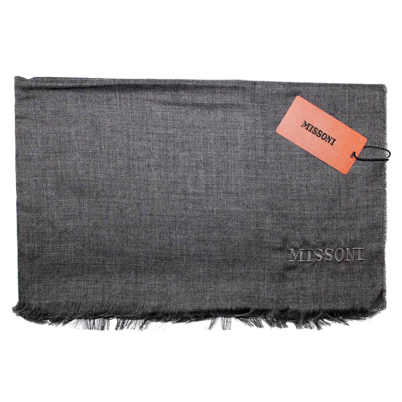 Missoni Scarf Charcoal Gray Design - Alpaca Silk Designer Shawl SALE