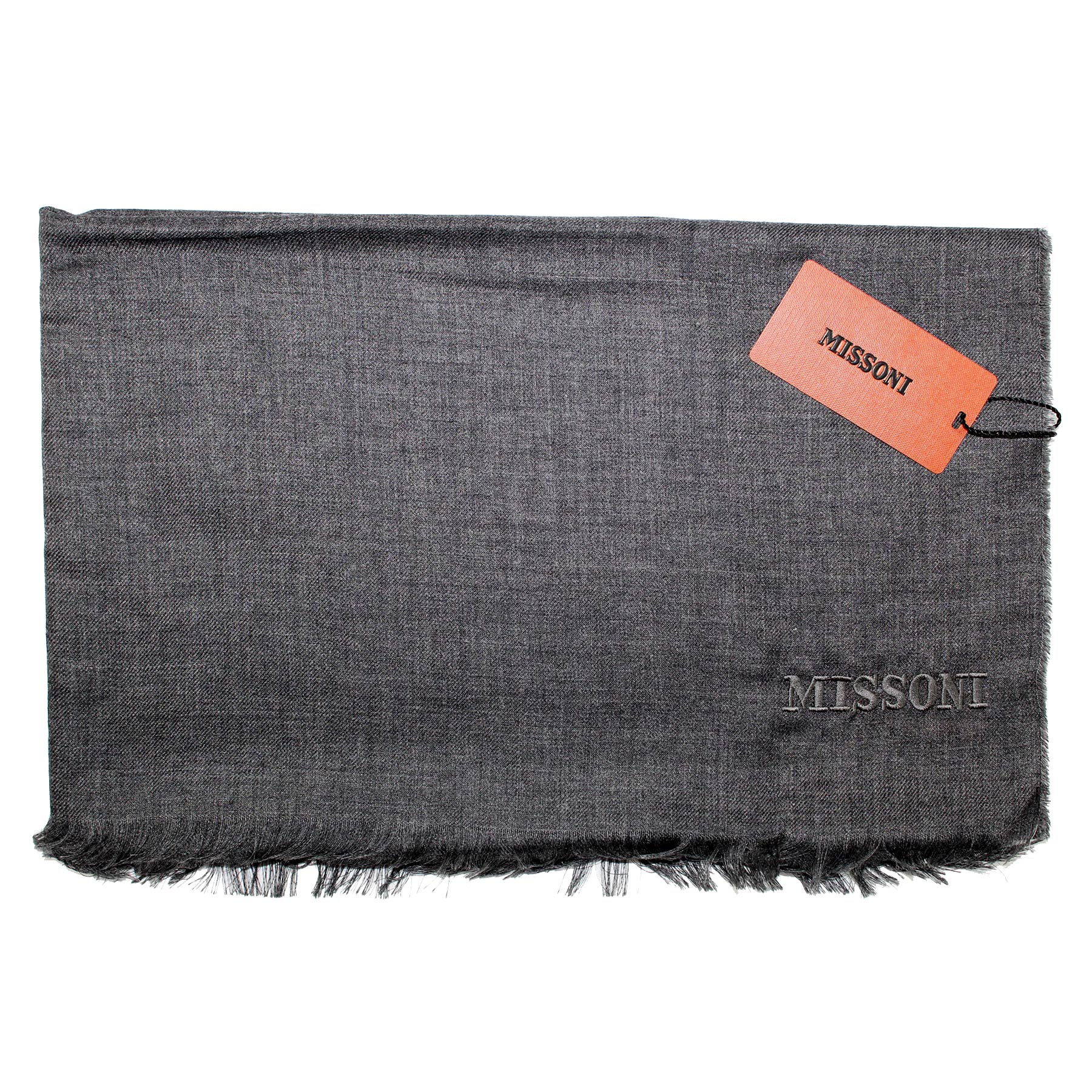 Missoni Scarf Charcoal Gray Design - Alpaca Silk Designer Shawl