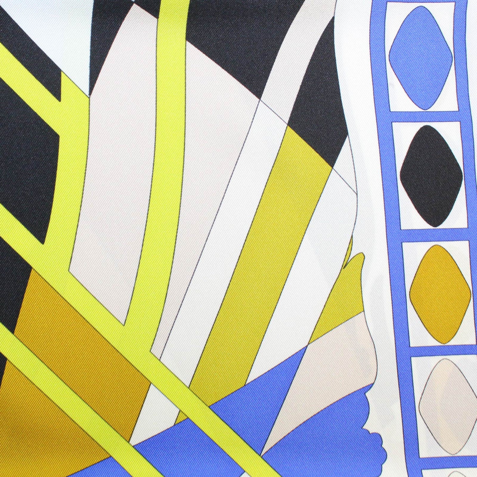 New Pucci Silk Scarf Blue Lime Design