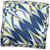 Emilio Pucci Silk Scarf Gray Navy Yellow Design - Large Twill Silk Square Scarf