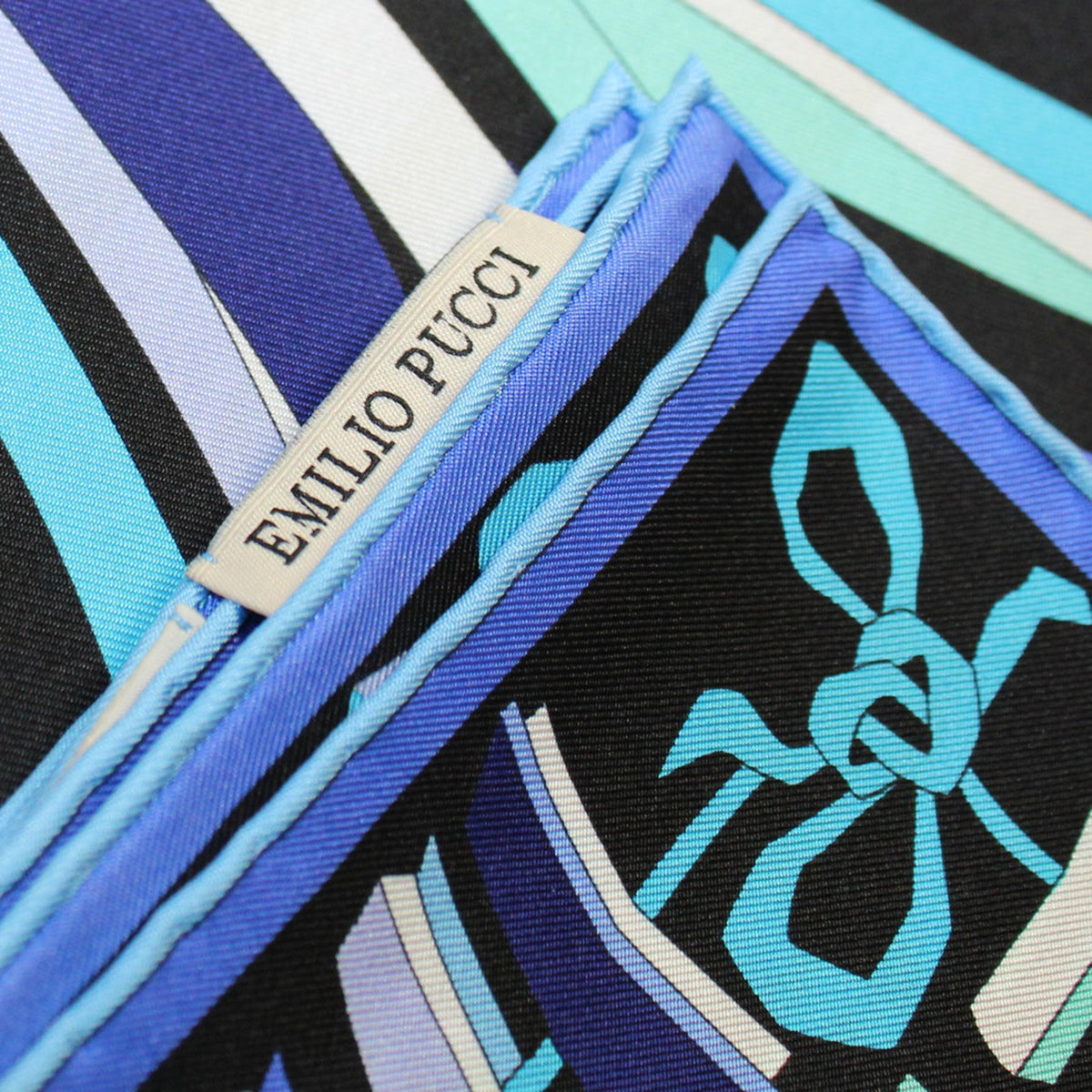 Emilio Pucci Scarf Blue Design