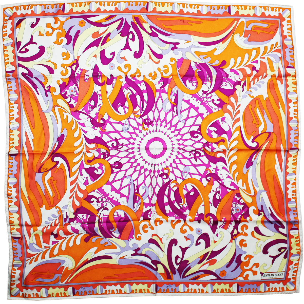  Pucci Scarf Orange Purple Yellow