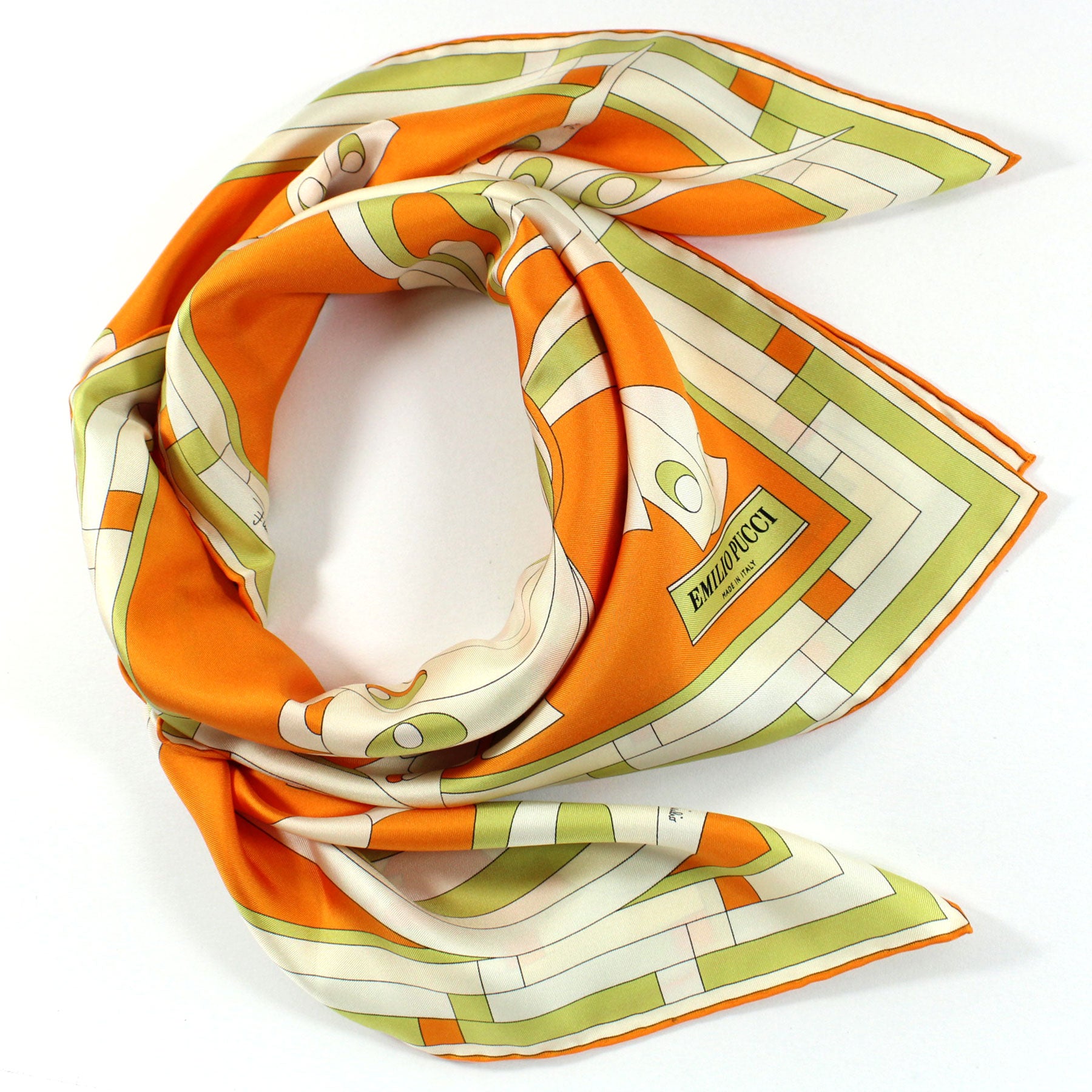 Emilio Pucci Wool Silk Square Foulard Scarf