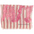 Ermanno Scervino Scarf Taupe Pink Stripes Ornamental Design - Cotton Silk Shawl